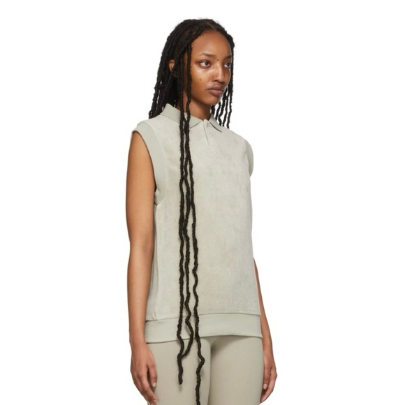 Fear of God Essentials velour sleeveless polo - Picture 2 of 6